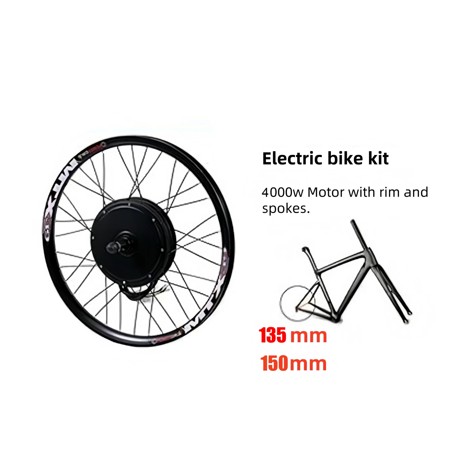 Electric Bike Rear Wheel High  - Ebike Conversion Kit 72V 3000W recension och pris