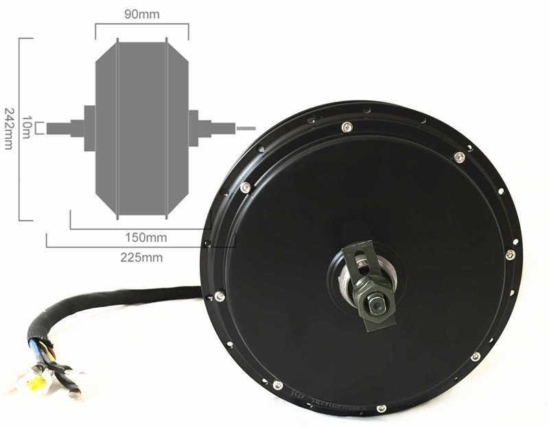 QS205 V3 48-72v 5000W 3.5T/5T  - 72V 5000W Hub Motor Kit recension och pris